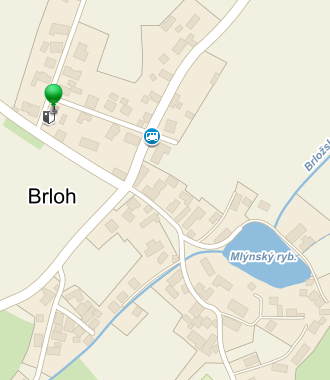 Mapa obce Brloh